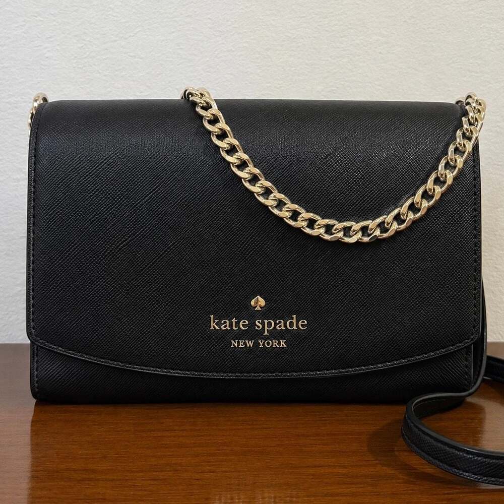 Kate Spade Carson Convertible Saffiano Leather Crossbody Bag in Black